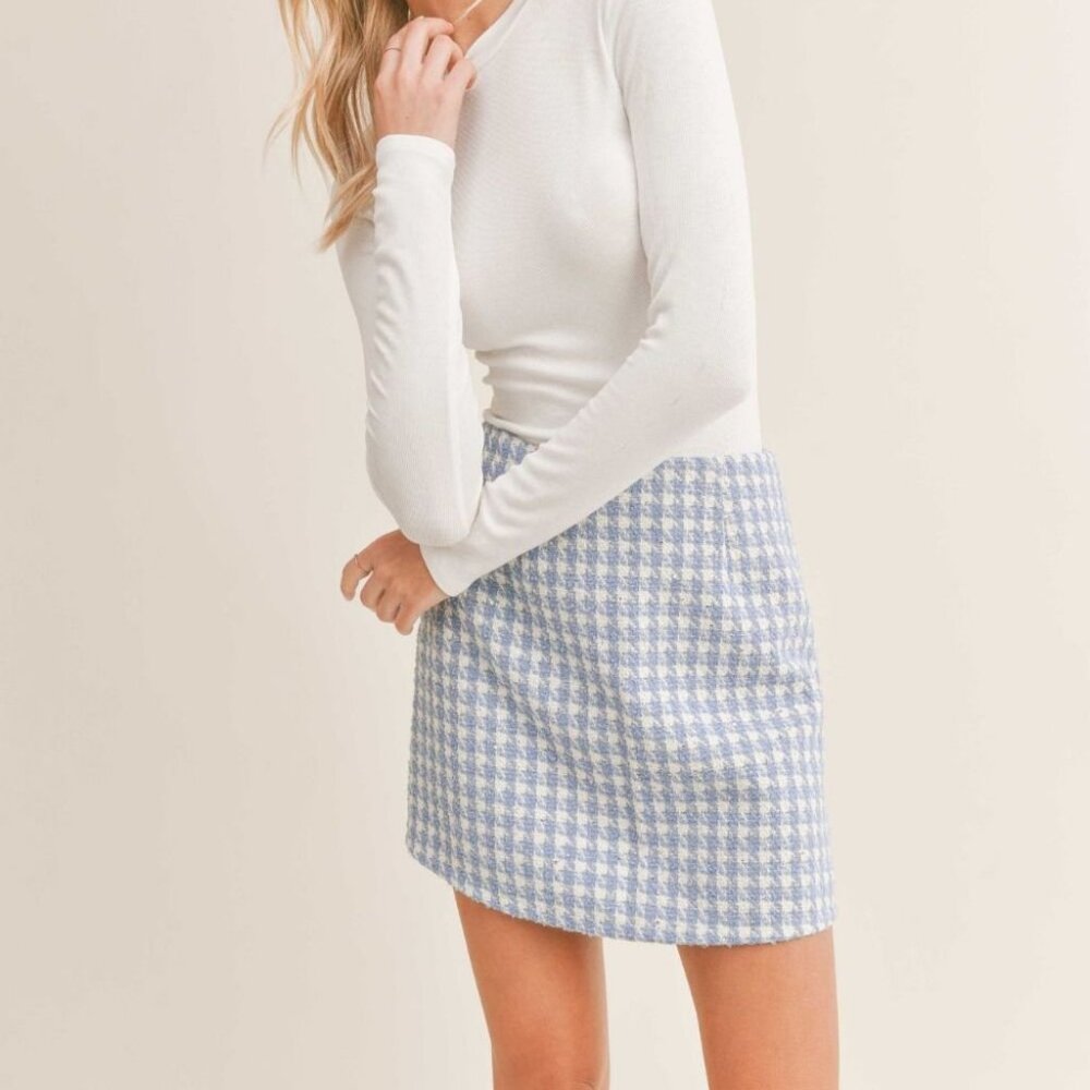Women's Crewneck Long Sleeve Basic Top | Sadie & Sage | White